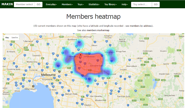 Members heatmap